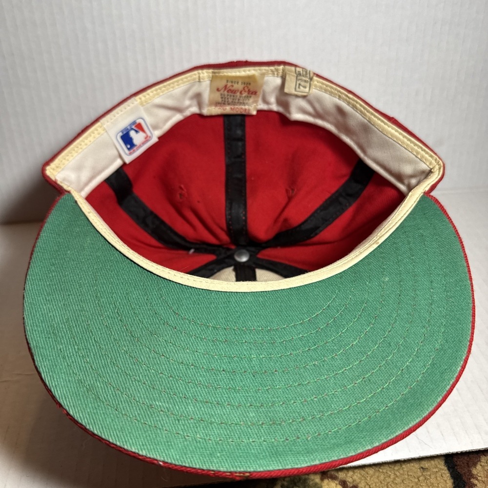 Vintage 80s El Paso Diablos Fitted Hat Baseball New Era Pro Model Wool‎ Cap USA - Picture 2 of 9